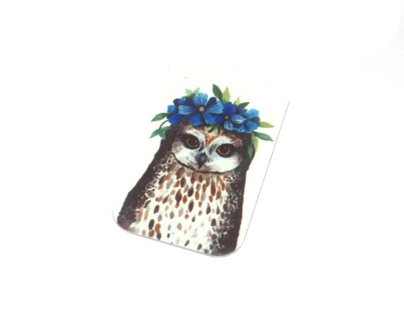 Faux Tin Owl Pendant Handmade 32mm 1.25" MSR5-3