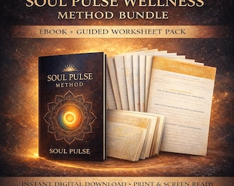 Pacchetto metodo Soul Pulse / Quaderno di esercizi per alleviare l'ansia, sistema di crescita personale (download digitale)