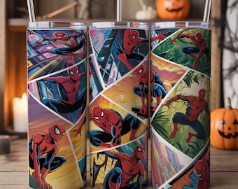spider man 20oz Tumbler Wrap - PNG - Digital Design - Instant Download