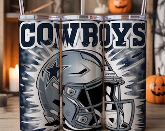 Cowboys Tumbler Wrap, Sport 20oz Tumbler Png, 20oz Skinny Tumbler Wrap PNG, Mascot Sublimation Tumbler PNG Digital Download