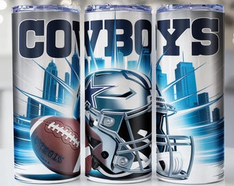 20oz Cowboys Tumbler Wrap, Sport 20oz Tumbler Png, 20oz Skinny Tumbler Wrap PNG, Mascot Sublimation Tumbler PNG Digital Download