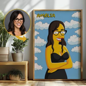 Aangepast Simpsons-portret | Gepersonaliseerde familiecartoonkunst (digitale download)