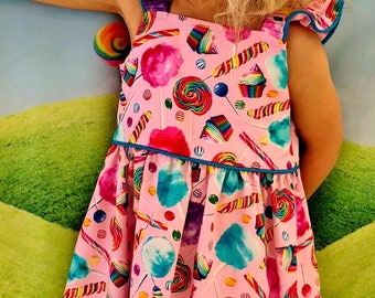 Candyland Party Dress - Cotton Candy Dress - Cupcake Dress - Girls Candy Dress - Candyland Birthday - Candy Land - Daddy Daughter Dance