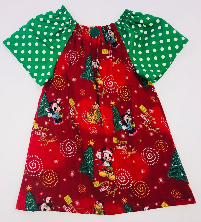 Disney World Christmas Outfit Girl/'s Size 12 Months Baby/'s 1st Christmas Disney Christmas Skirt Mickey/'s Very Merry Christmas Party
