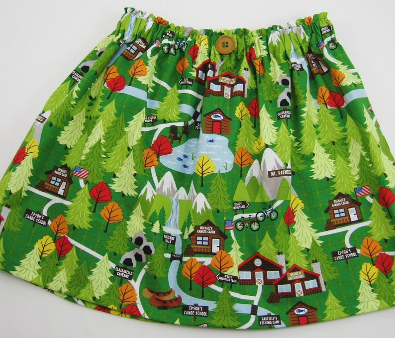 Girls Camping Skirt Girls Camp Out Party Skirt or Dress - Etsy