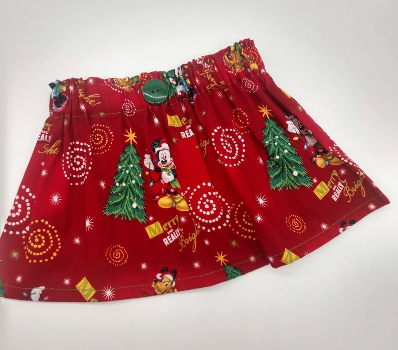 Disney Christmas Skirt - Baby's 1st Christmas - Girl's Size 12 Months - Mickey's Very Merry Christmas Party - Disney World Christmas Outfit 