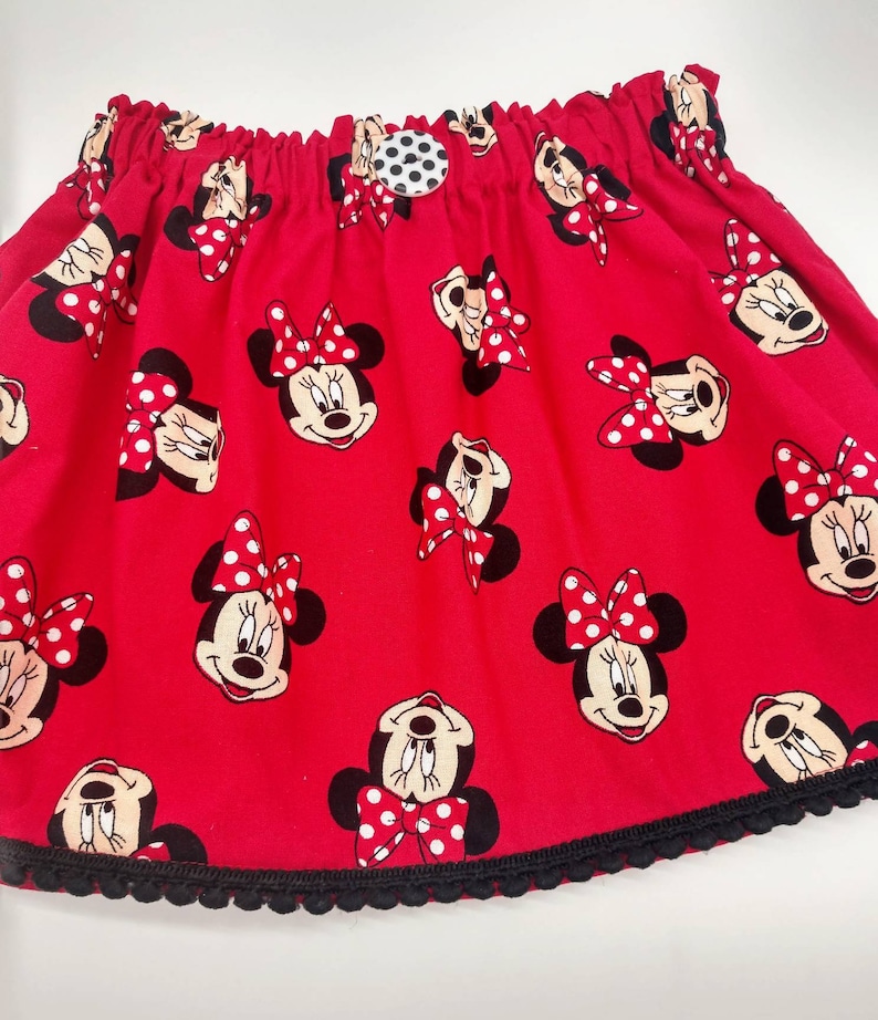 Minnie Mouse Birthday Skirt 2T READY TO SHIP Pom Pom Trim Etsy