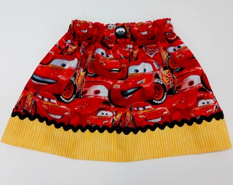 Disney Cars Skirt - Disney Cars Dress - Lightning McQueen - Disney Cars Birthday Outfit - Disney Cars Party - Disney Cars Ladies