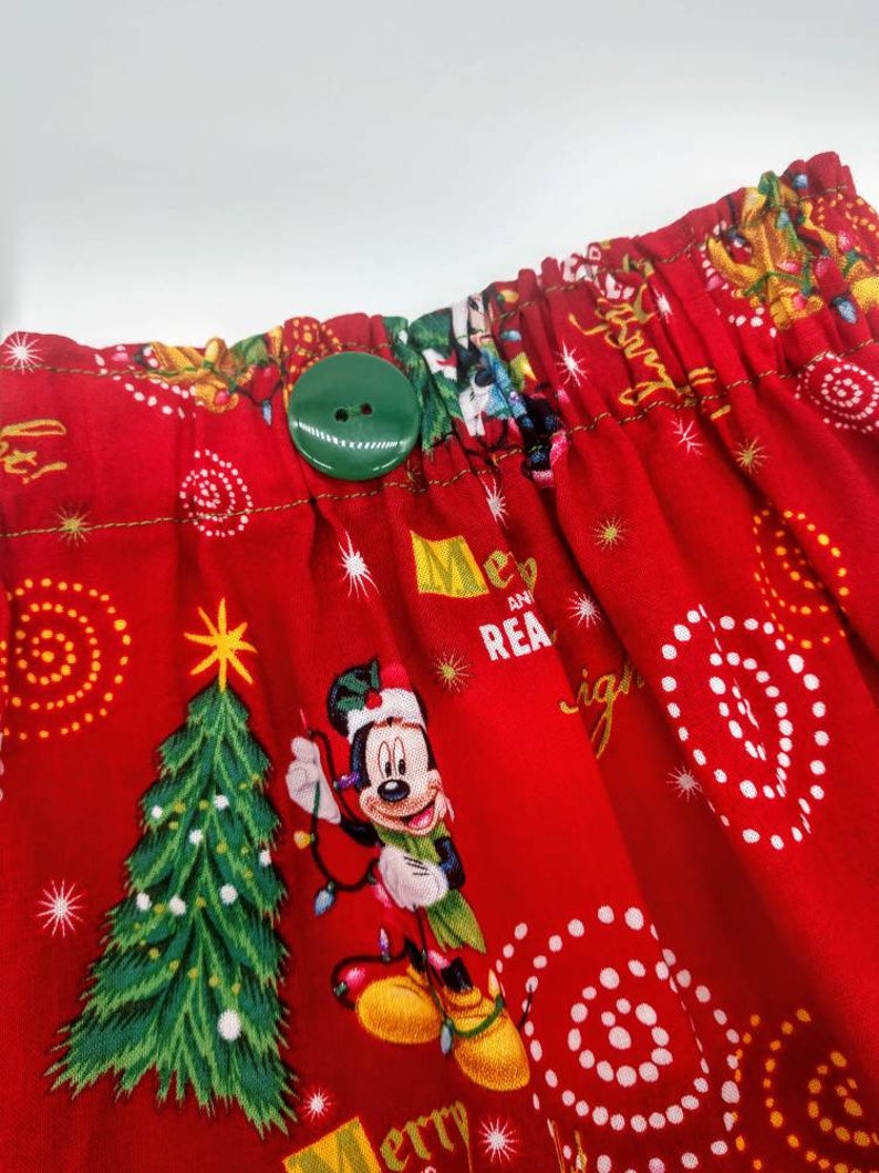 Disney World Christmas Outfit Girl/'s Size 12 Months Baby/'s 1st Christmas Disney Christmas Skirt Mickey/'s Very Merry Christmas Party