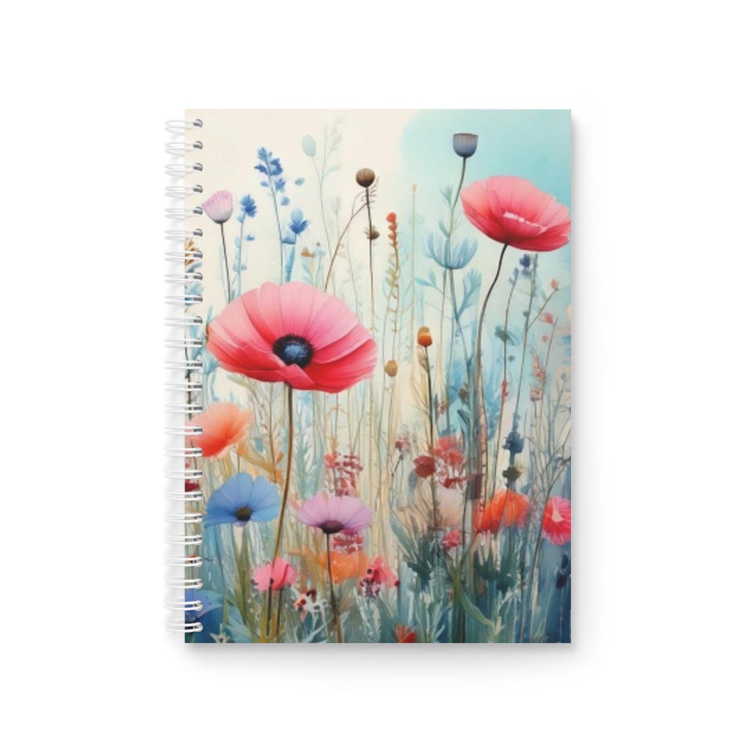 Floral Spiral Notebook, Carnet De Note, Journal - Gift for Writers ...