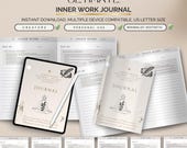 Inner Work Journal | 30-Day Self-Coaching Workbook | Guided Reflections for Emotional Healing | Daily Growth & Mindset Printable
