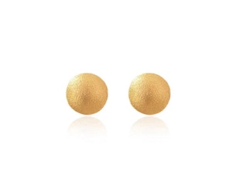 24k Gold Minimalist Stud Earrings | Handcrafted Colombian Jewelry | Small Geometric Studs | Hypoallergenic Everyday Gold Earrings