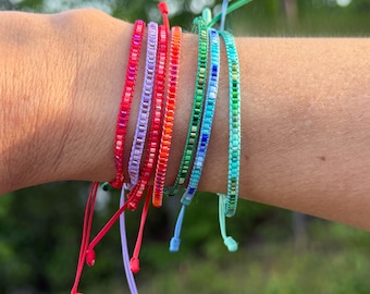 Vibrant Glass Mosaic Spectrum Bracelet, Handcrafted Colorful Bead Cuff, Multi Color Artisan Statement, Unique Ethical Jewelry, AMPMsis