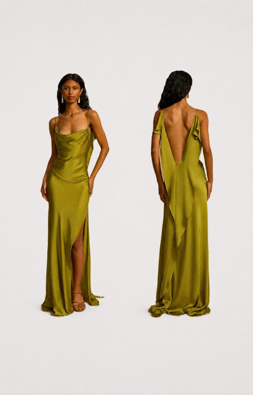 chartreuse color bridesmaid dresses Chartreuse satin one shoulder prom dresses