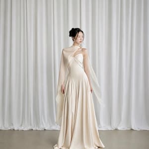 silk chiffon fabric dress AIKA SILK CHIFFON DRESS  NANICHE