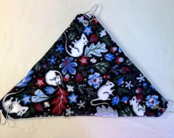 Mouse Three-Corner Fleece Hammock for Chinchillas and Other Pocket Pets, Tibby Tri-Hammock™
