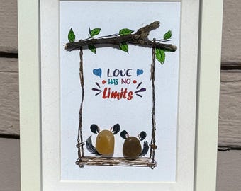 Chinchilla Wall Art | Rock Art | Pebble Art | Love
