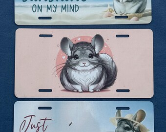 Chinchilla Front License Plate or Wall Hangings