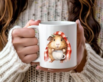 Guinea Pig Coffee Mug, Winter, 11oz