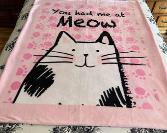 Cat Lovers Fleece Blanket, FREE SHIPPING