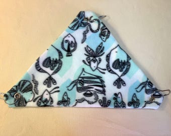 Sea Life Three-Corner Fleece Hammock for Chinchillas and Other Pocket Pets, Tibby Tri-Hammock™