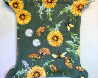 Bee & Sunflower Four-Corner Fleece Hammock for Chinchillas and Other Pocket Pets