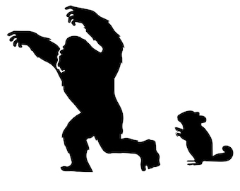 Chinchilla Bigfoot Car Decal: Funny Vinyl Window Sticker