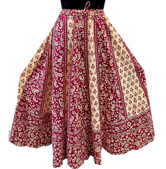 Indian Skirts Printed  Cotton  Boho Skirt Summer  Handmade  Bohemian  Hippie skirts Jaipuri prints