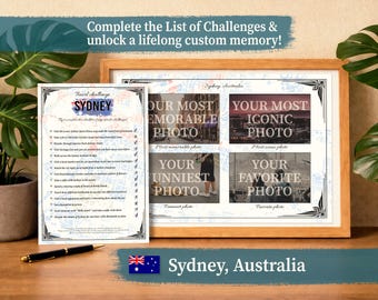 Sydney Scavenger Hunt Printable PDF, Australia Travel Challenge Game & Custom Trip Memory Souvenir