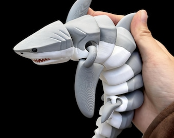 Unique 3D Printed Shark Model – Ideal for Home or Office Display