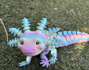 Figura de ajolote 3D personalizada: adorable decoración para escritorio o estantería