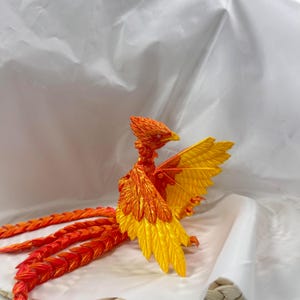 Customizable 3D Printed Phoenix – Articulated Bird Gold-Red and Gold