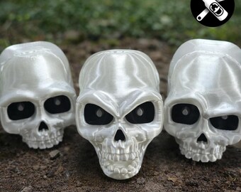3D Printed Gothic Skull Beads – Custom Size, Jewelry or Decor