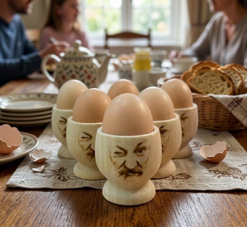 Funny face egg cups