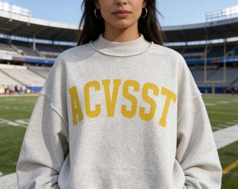Double-Sided Collar Game Day Reversible Mockneck | Custom College Team Mascot Sweatshirt | School Spirit Crewneck