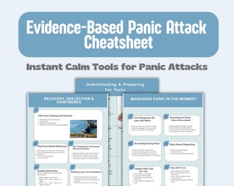 PanikAttacke Bewältigungsfähigkeiten Spickzettel | Evidenzbasierte Angst-Tools | Wissenschaftlich-basierter Ratgeber für Erwachsene und Jugendliche