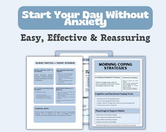 Aide-mémoire pour une routine anti-anxiété matinale : techniques d’ancrage, planificateur de soins personnels et exercices pour les matins stressants