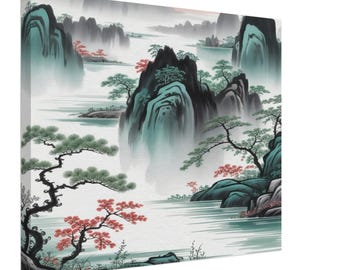 Whispering Peaks - Japanese wall decor(40x50cm/16x20in)