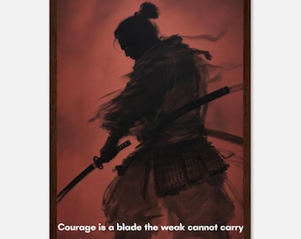 Shadow of the Ronin — Japanese Samurai Decor (30×40 cm)