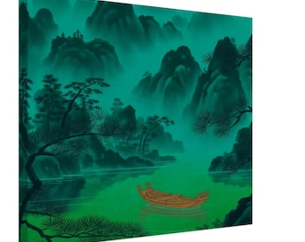 Mist Over Jade Peaks - Japanese wall decor(40x50cm/16x20in)