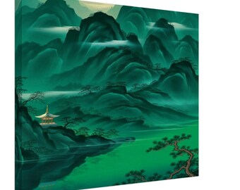 Jade Valley Whisper - Japanese Wall Decor(40x50cm/16x20in)