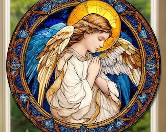 白衣の天使：ステンドグラス風の窓飾り - Etsy 日本