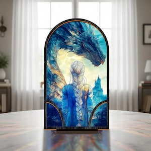 Fourth Wing Dragon Rider Suncatcher ljusstake Rebecca Yarros inspirerad Onyx Storm Xaden Violet Tairn mysig boklig pläd present till läsare