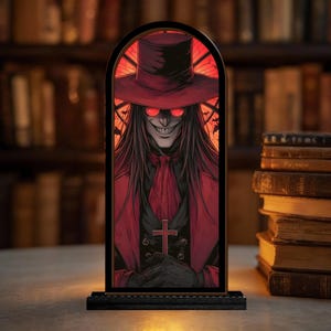 Alucard Suncatcher Candle Holder: Gift Movie Lover Game, Castlevania Alucard Decor, Son of Dracula Sleeves, Hellsing Manga and Anime Series