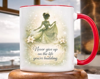 The Princess and the Frog Mug:Mothers Day Gift,Tiana Disney Coffee Mug,Gift for Her or Him,Cozy Home Decor,Magical Tea Cup,Disneyland Family