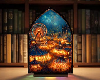 Caraval Serie by Stephanie Garber Kerzenleuchter Suncatcher: Geschenk für Bücherlieber, Bücherwurm, gemütliche Leselampe, für Buchliebhaber
