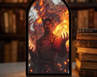 Candelabro atrapasol Wyll Ravengard y Mizora: Baldur's Gate 3 para gamers, ropa de anime, fantasía y juegos, regalo para él, decoración de juegos
