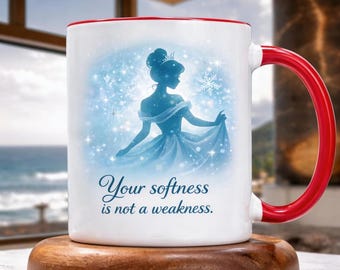 Cinderella Mug: Disney Princess Library Mug, Cozy Reading Mug, Cinderella Coffee Mug, Book Lover Gift, Selfhelp Quote, Inspirational Gift