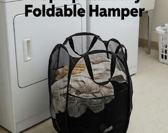 Pop Up Laundry Hamper, Foldable Hamper for Travel and Storage