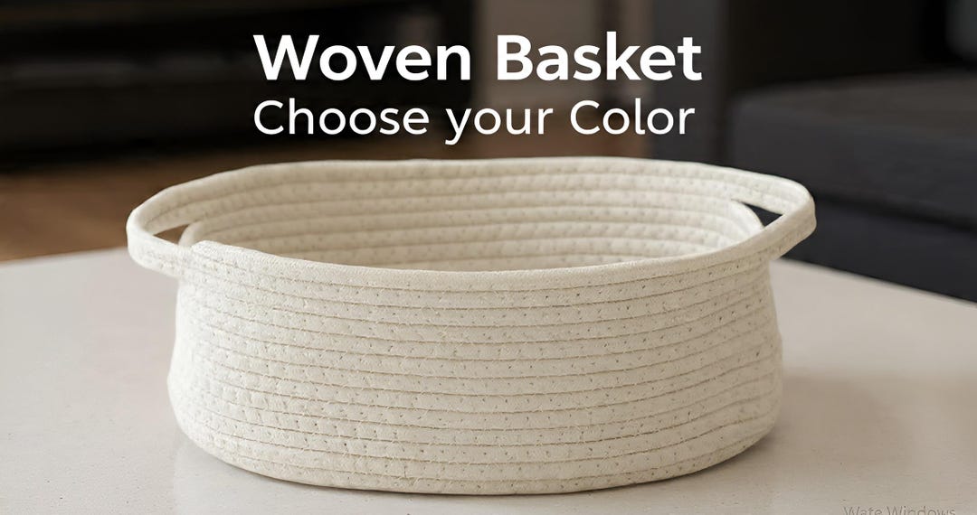 Rustic Rope Baskets Handmade Woven Rope Basket With Handles: Small Rustic Storage Bin - Etsy